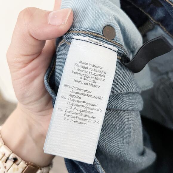 [Madewell] Dark Hayes Wash 10" High Rise Skinny Jeans Stretch Denim Size 26 - Picture 10 of 11